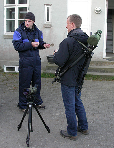 Michael Johansen f�r ny m�rkerart - Drosselr�rsanger 2k+, Bl�vand Fuglestation, 20. maj 2007