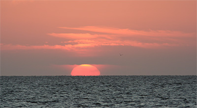 Solnedgang ved Vid�slusen, 17. juli 2007